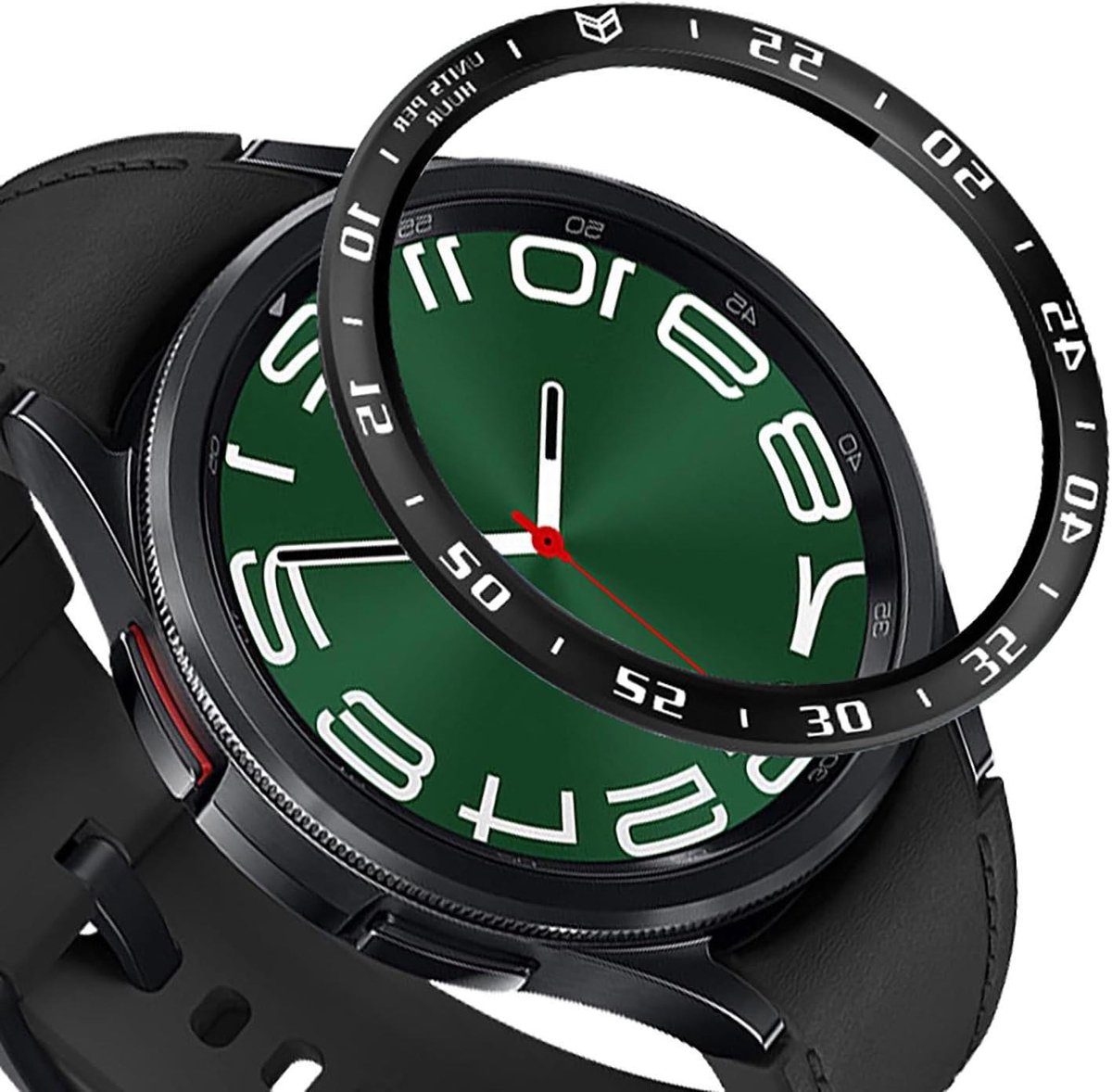 Stijlvolle Bezel Ring voor Samsung Galaxy Watch 6 Classic 43MM - Beschermende Aluminium Ring - Zwart - Horloge Accessoire