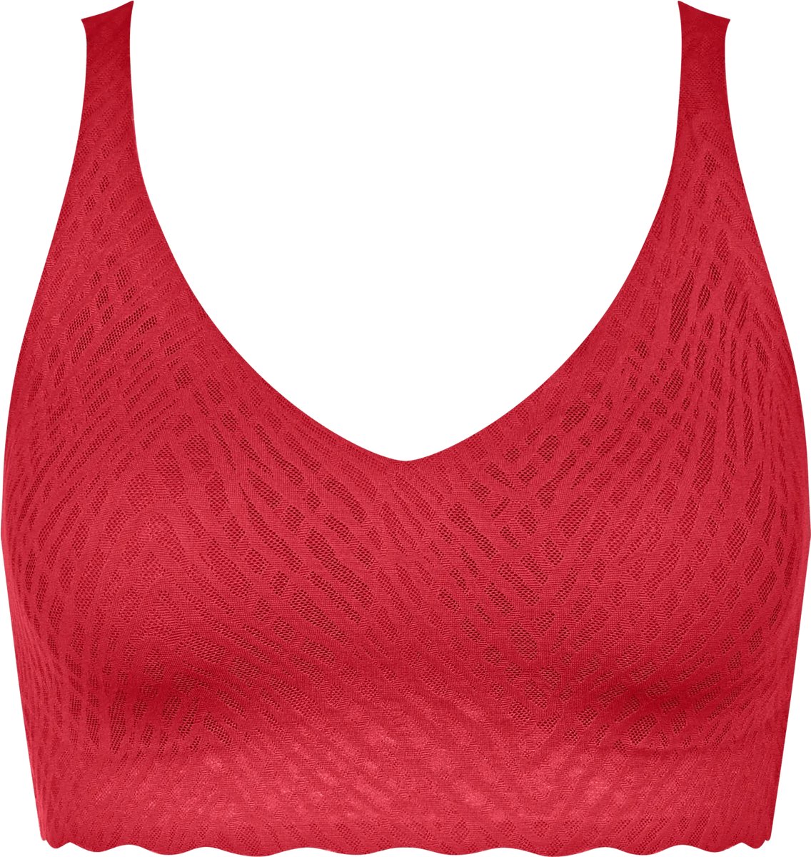 Sloggi ZERO Feel Bliss Festive Bralette Dames Beha - ROOD
