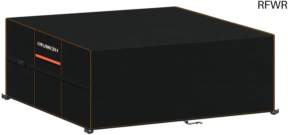 RFWR Waterdichte Beschermhoes voor Rechthoekige Tuinmeubelen 180x90x80 cm Zwart