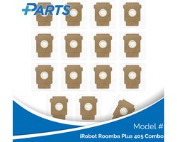 iRobot Roomba Plus 405 Combo Stofzakken (15 Stuks, Plus.Parts® alternatief voor 4849916)