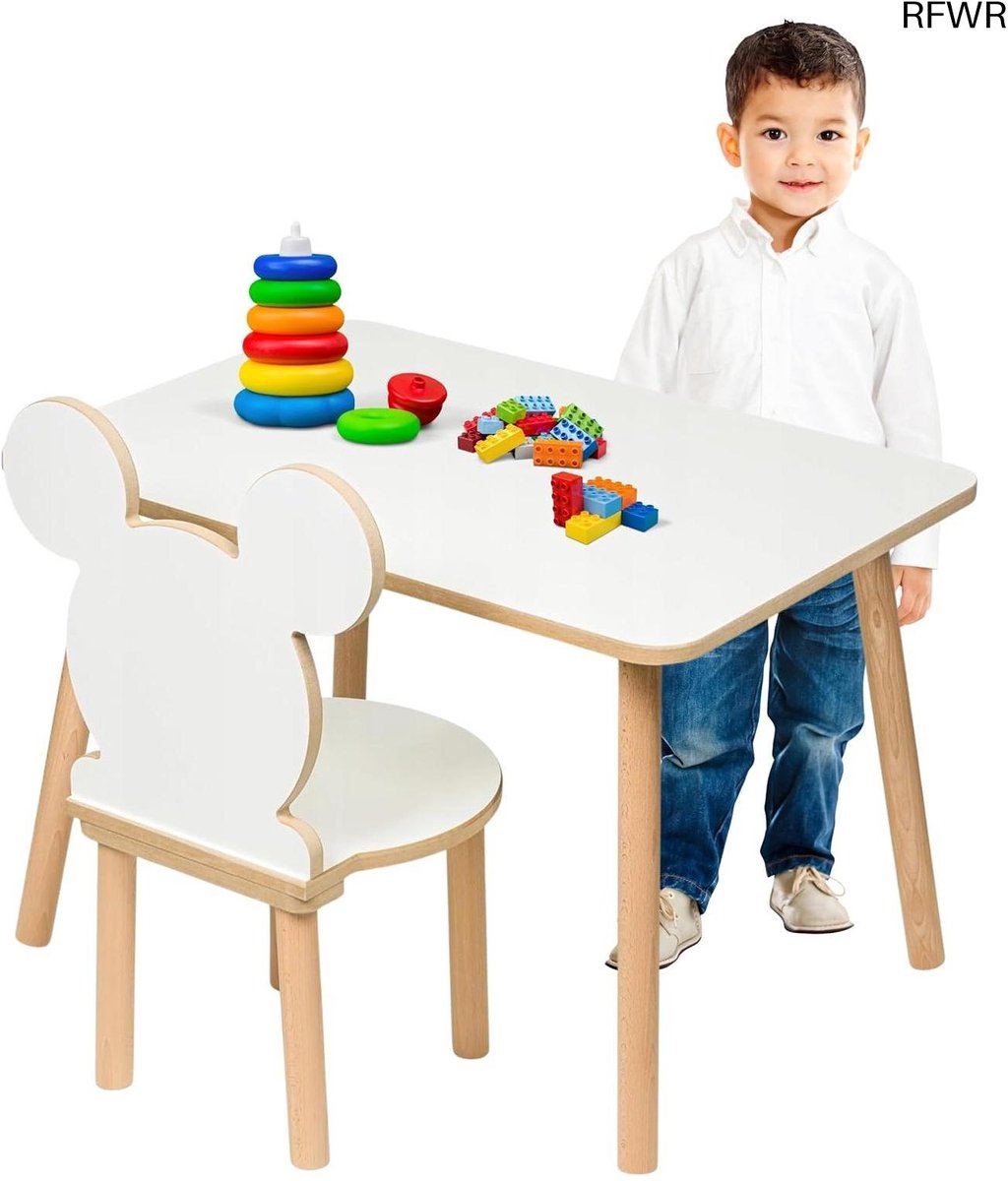 RFWR® Kindertafel en Stoelset voor Kinderen - Creatieve Speel- en Leeromgeving