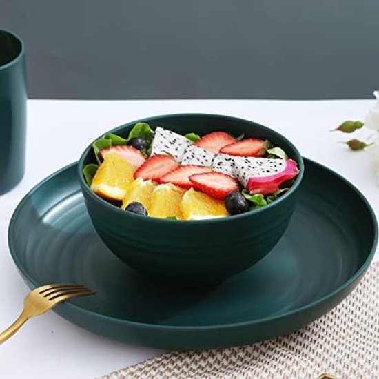 PromoHome 16-delig Plastic Servies Set - Onbreekbaar Camping Bestek - Magnetron Veilig - Vaatwasserbestendig - BPA Vrij - Lichtgewicht Eetgerei voor Buiten en Binnen — afbeelding 5