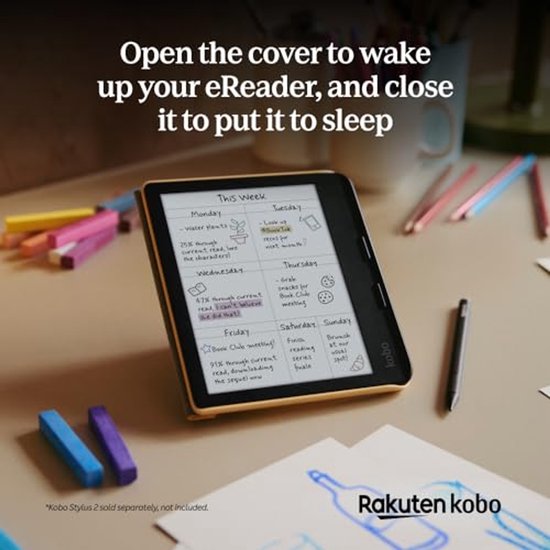 Donkerblauwe Kobo Libra SleepCover Case met Sleep/Wake Technology en 2-weg standaard van Merkloos — afbeelding 4