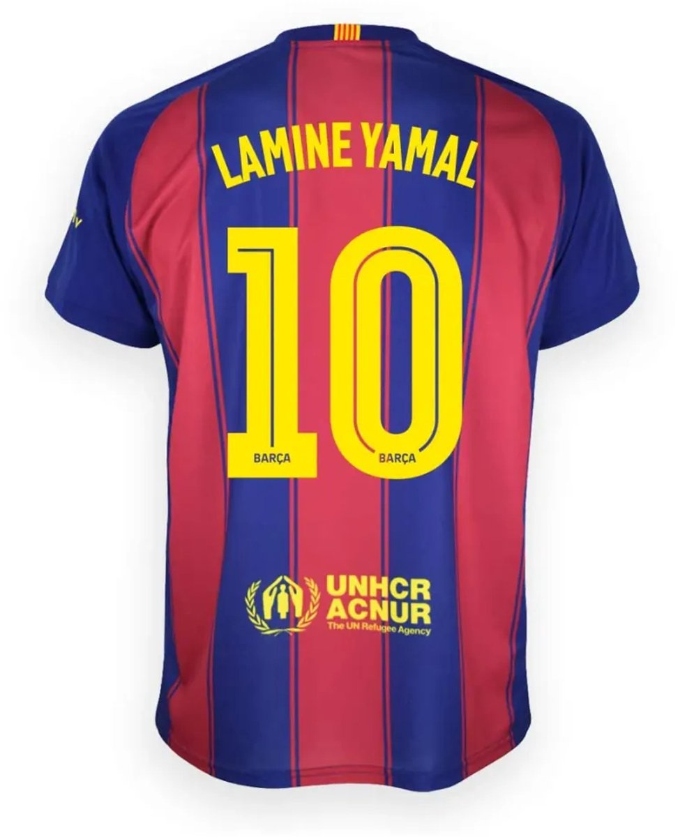 FC Barcelona Lamine Yamal Voetbaltenue Kind - Officiële Fanmerchandise - Shirt + Broekje - Maat 116 t/m 164
