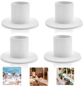 4 stuks kandelaar - smeedijzeren kaarsenhouders - ronde kaarsenhouders accessoires - kaarsenvoet - geschikt voor bruiloften, restaurants, feesten, Valentijnsdagdecoraties (5*2,7cm - wit)