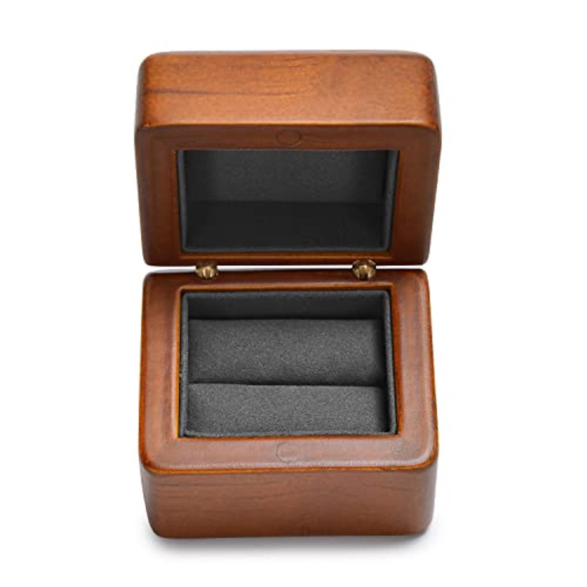 Vintage notenhouten ringendoos voor bruiloft en speciale gelegenheden