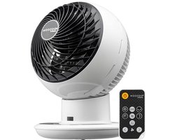 Ultra Krachtige Stille Draagbare Bureauventilator met Afstandsbediening - Multidirectionele Oscillatie en Gelijkstroommotor
