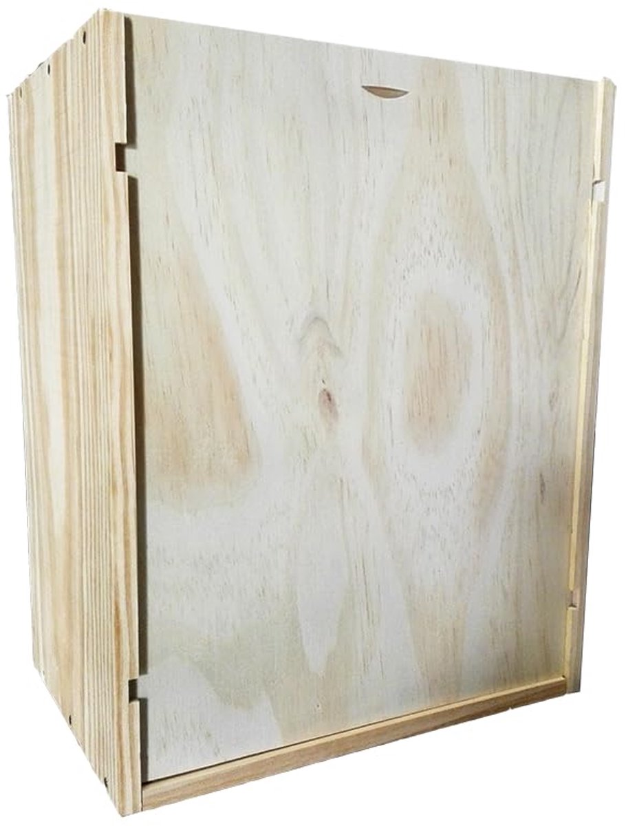 Houten kist voor flessen en champagne - Perfect voor bewaren en presenteren (6 flessen)