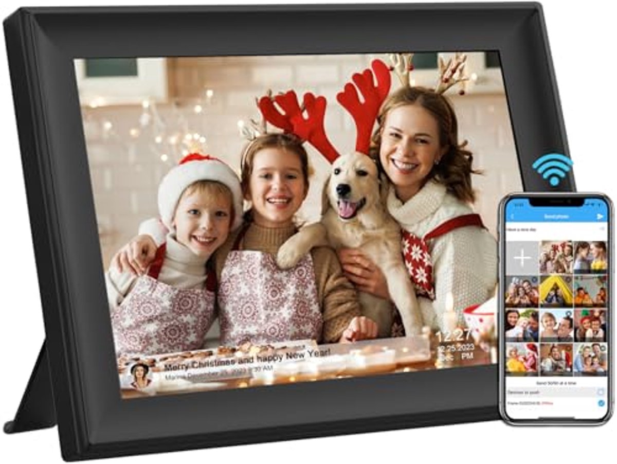 Digitale wifi-fotolijst 32 GB - 25,6 cm (10,1 inch) HD touchscreen met app en e-mail functie