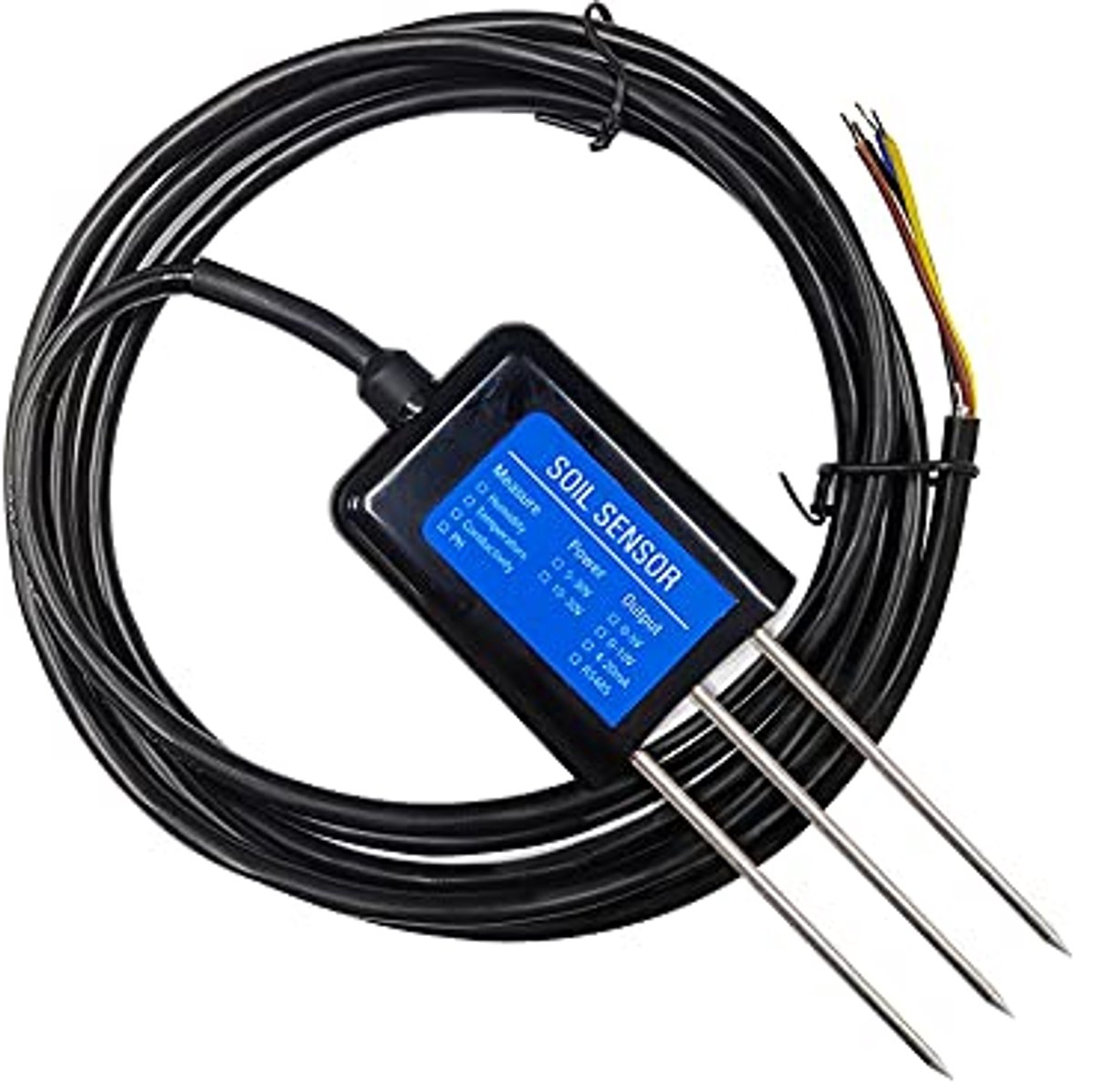 Bodemvochtsensor met Temperatuur, EC en PH Meting - 4-20mA Uitgang