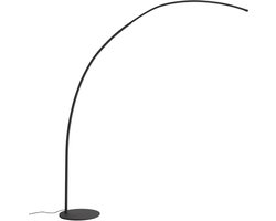 QAZQA arlow - Moderne Dimbare LED Booglamp | Vloerlamp | Staande Lamp met Dimmer - 1 lichts - H 183 cm - Zwart - Woonkamer