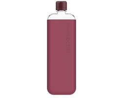 Slim Water Bottle Bundle 450ml - Silicone Sleeve and Lid - Modern and Minimalist Design for Easy Hydration