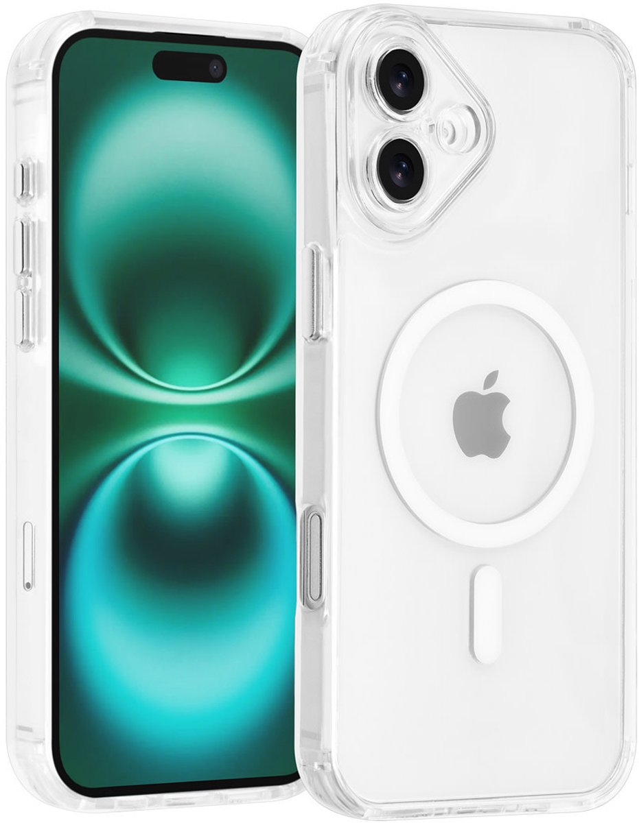 TUNIQ Back cover voor iPhone 16 Plus - MagSafe - Antishock - Transparent