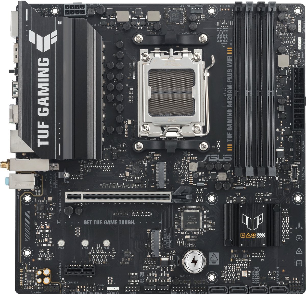 ASUS TUF Gaming A620AM-PLUS WIFI - Moederbord - Socket AM5 - Micro-ATX - AMD A620A chipset