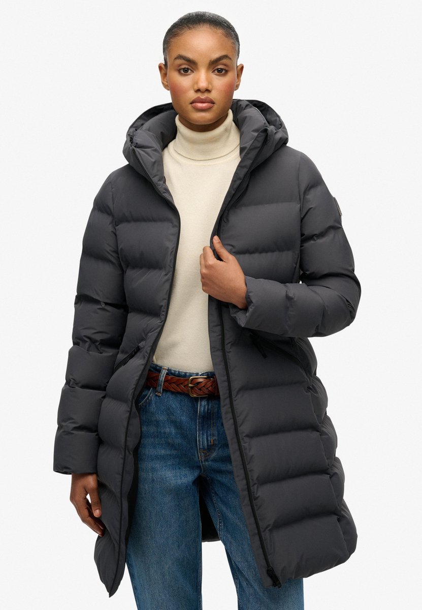 Superdry CITY MID PADDED JACKET Dames Jas Ebony
