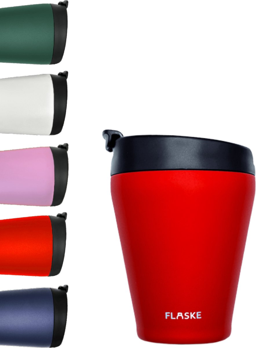 FLASKE Koffiebeker Coffee Cup 200ML - Chilly - RVS Koffiebeker to Go van 200ML
