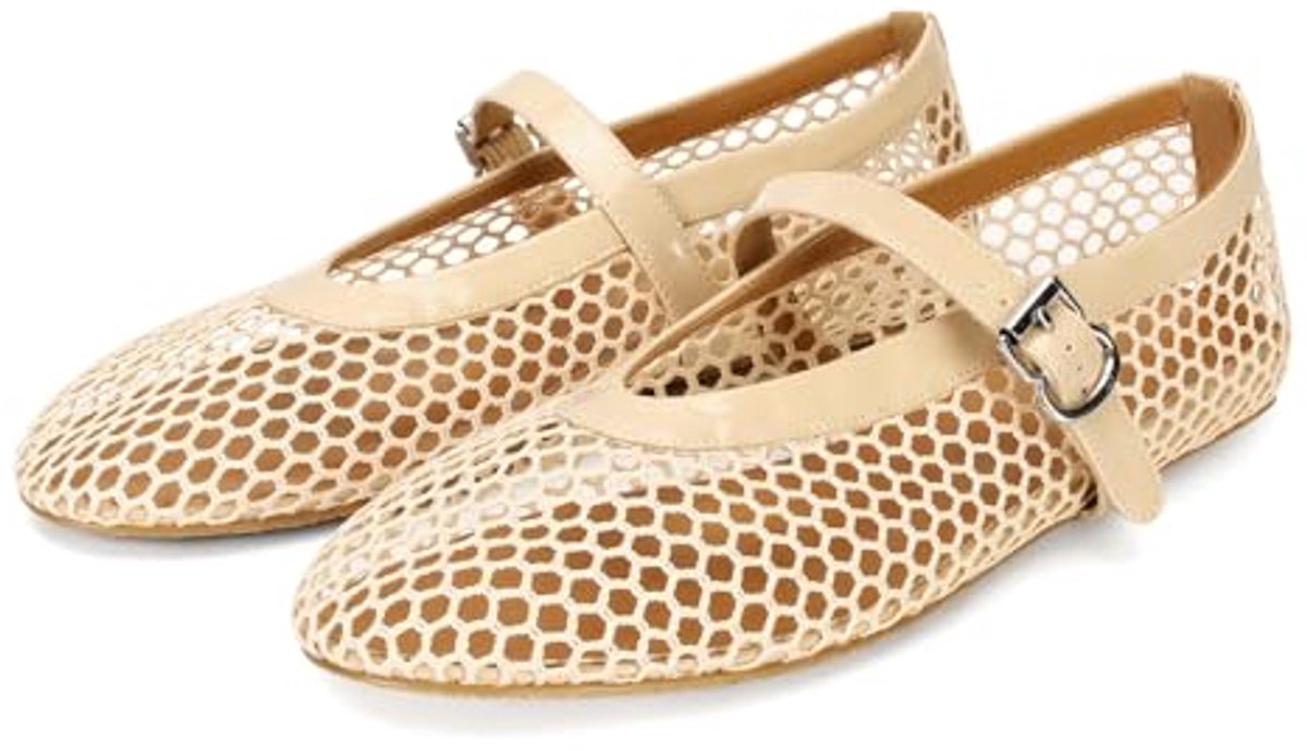 Comfortabele mesh ballerina's voor dames Modieuze Mary Jane flats voor dagelijks gebruik