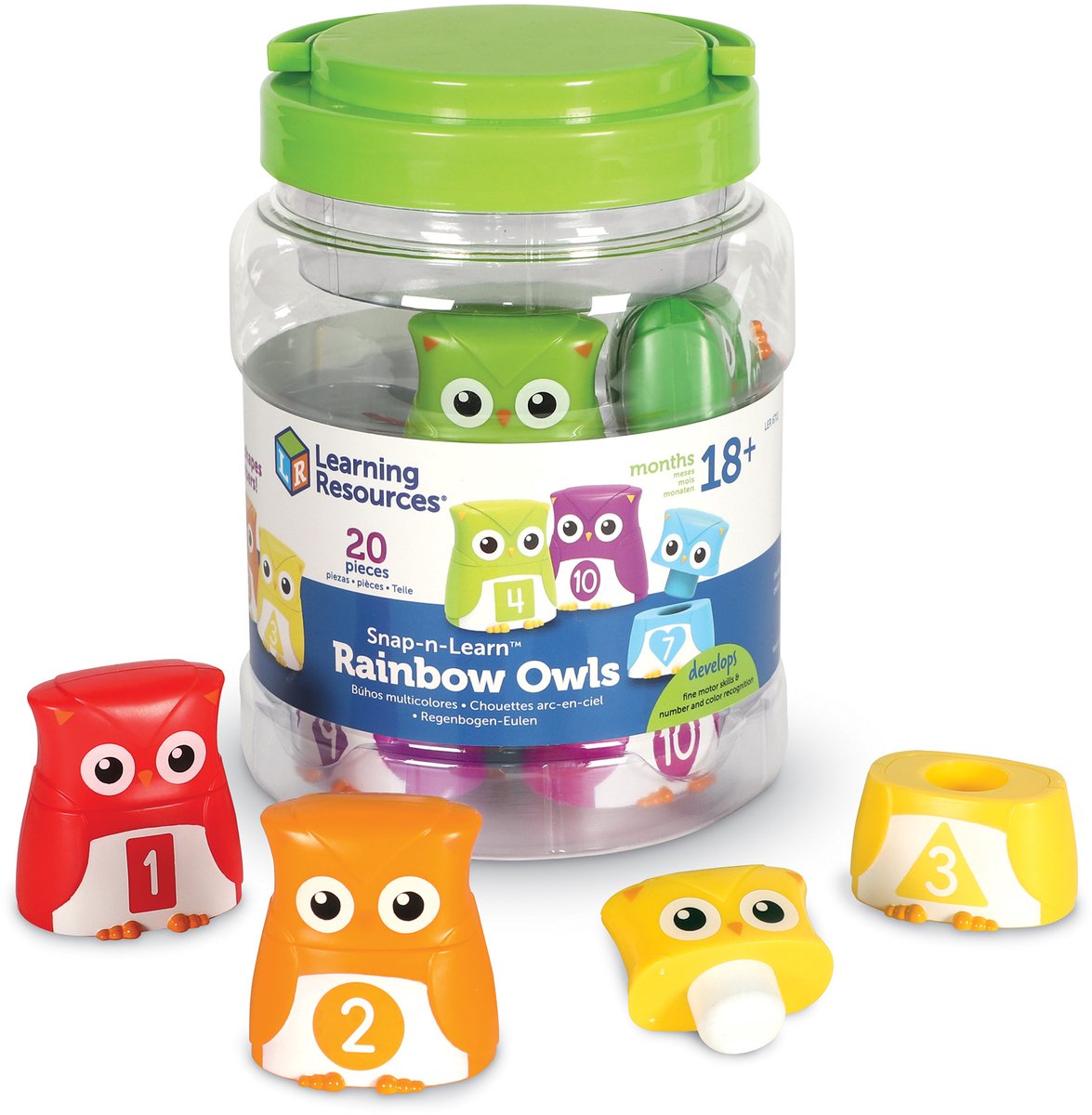 Learning Resources Snap-n-Learn - Regenboog Uilen - 18+