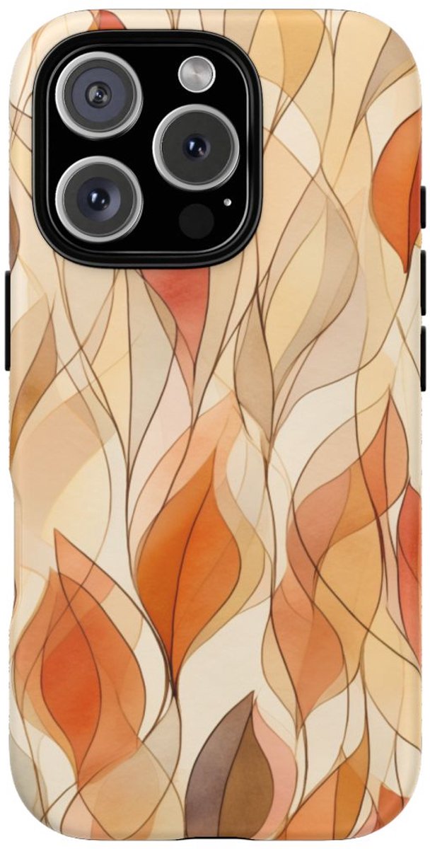 Aquarel Herfstbladeren Patroon – Telefoonhoesje Geschikt voor iPhone 16 Pro