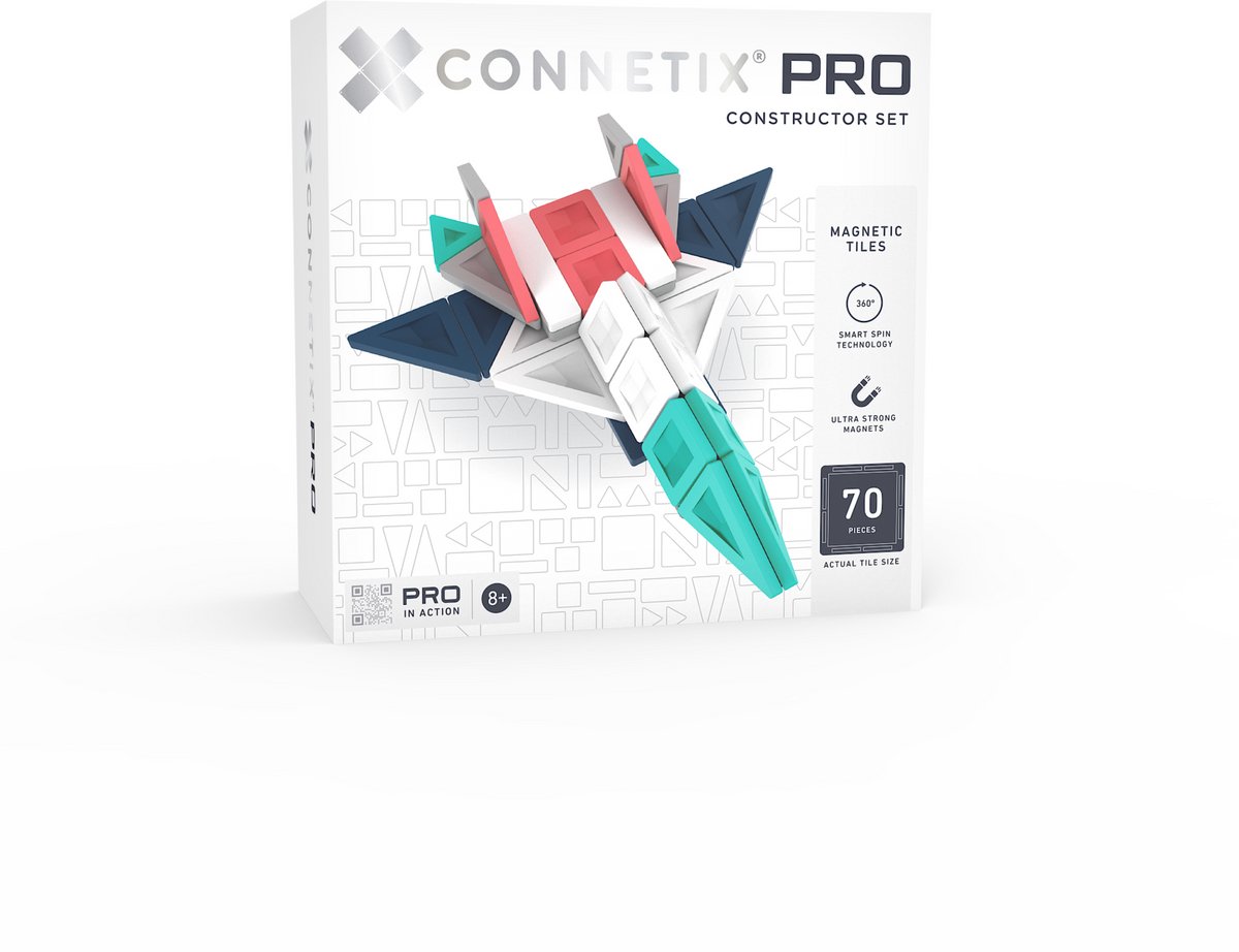 CONNETIX PRO - Magnetisch Tegels - Constructor Set - 70 Stuks - Magnetisch Speelgoed
