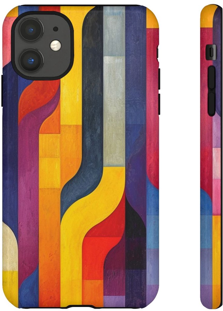Kleurrijk Abstract Geometrisch Patroon – Telefoonhoesje Geschikt voor iPhone 11