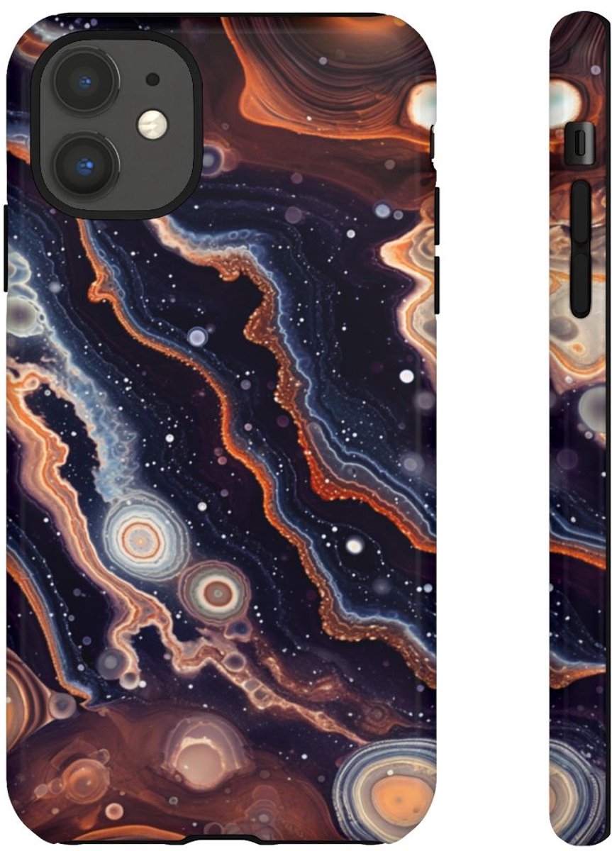 Abstracte Ruimte-Agatenstructuur – Telefoonhoesje Geschikt voor iPhone 11