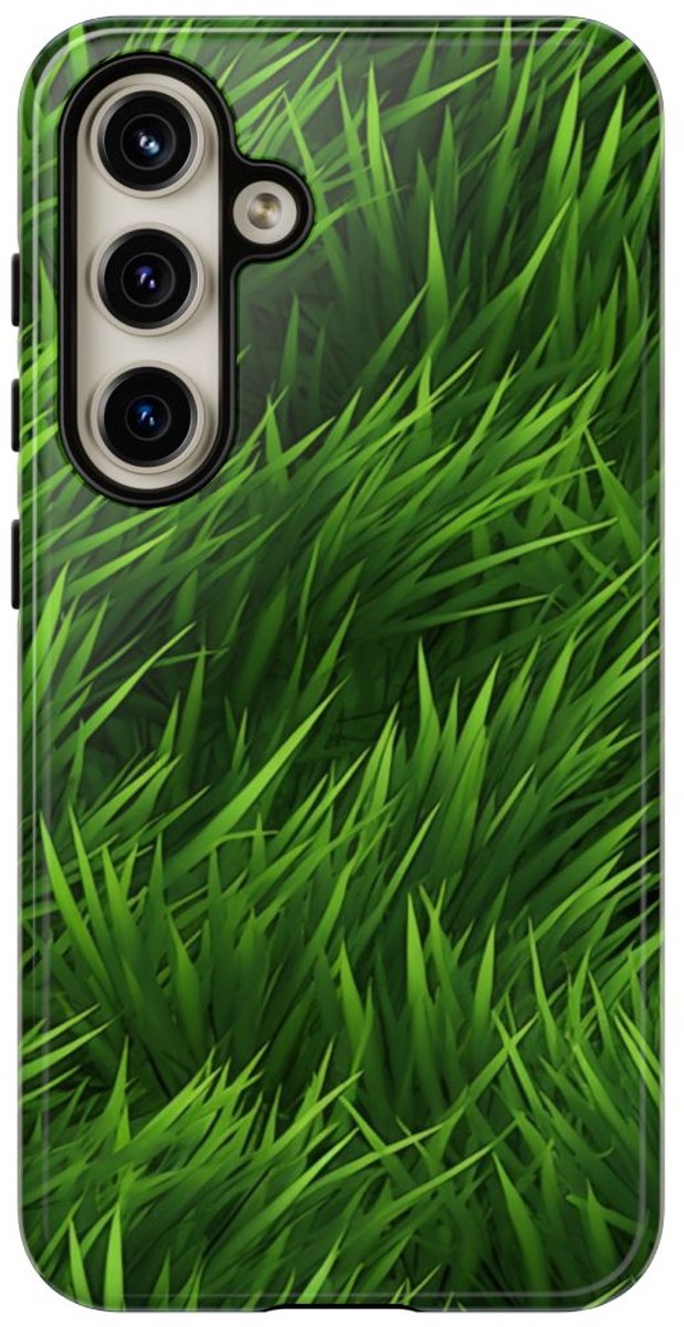 Weelderig Groen Grasstructuur – Telefoonhoesje Geschikt voor Samsung Galaxy S24