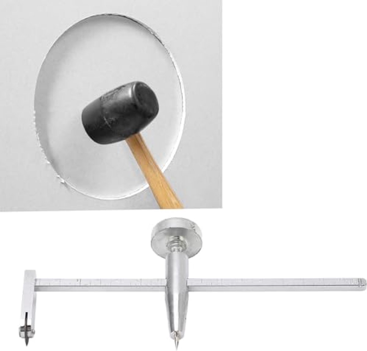 Verstelbare drywall cirkelzaag met stalen shank voor houtbewerking, heavy duty gatenzaag met hoogwaardige precisie voor nauwkeurig zagen en duurzaam gebruik