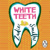 Couverture du livre 'White Teeth' avec une empreinte en forme de dent portant le titre et une souris jaune. Le fond est jaune à pois rouges.