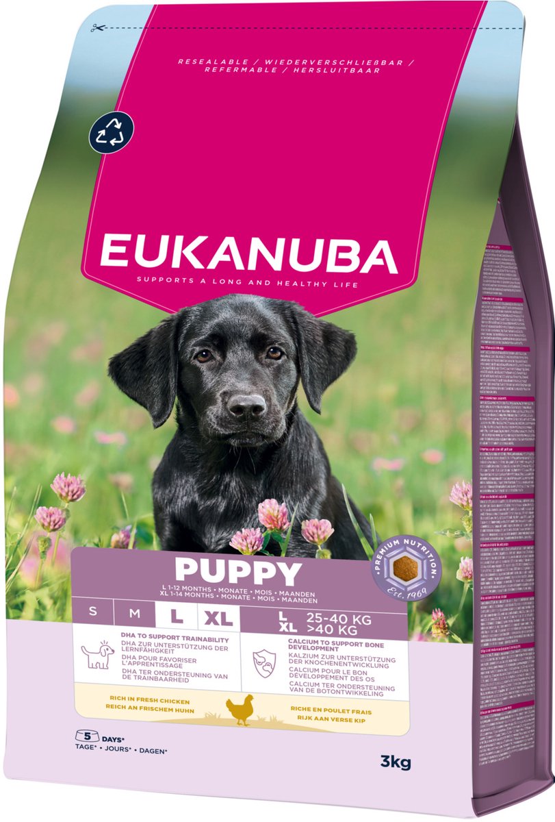 Eukanuba Puppy Large kip hondenvoer 2 x 3 kg
