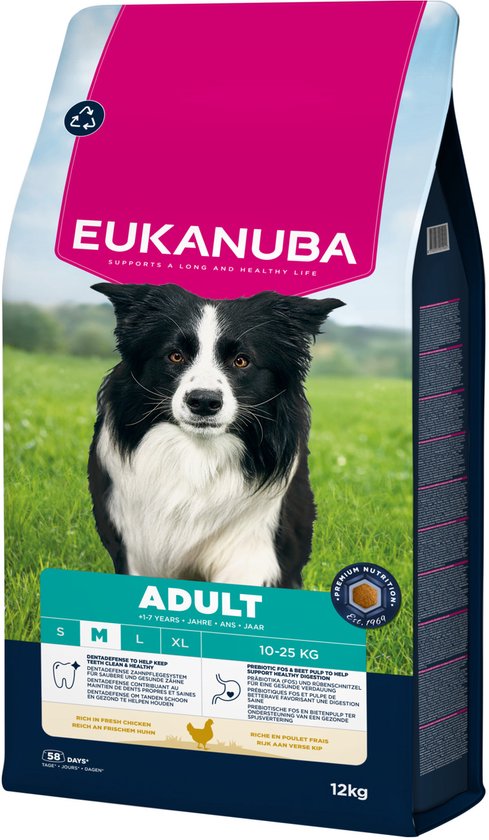 Eukanuba Adult Medium Breed - Hondenbrokken - Kip 12 kg