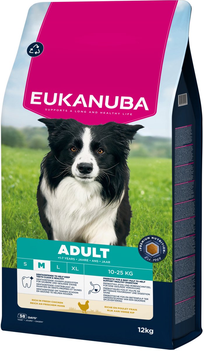 Eukanuba Dog Adult - Gemiddelde Rassen - Kip - Droogvoer - 12 kg