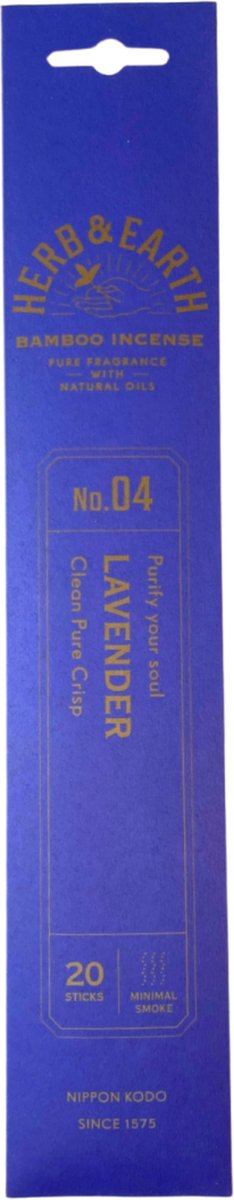 Nippon Kodo - herb en earth - lavender wierook stokjes - 1 pakje 20 stokjes