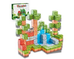 TilesMinds® - Magnetische blokken - 106 stuks - Magnetic cubes - Magnetisch bouwspeelgoed - Magnetisch speelgoed - Magnetic tiles - Magneten speelgoed - Montessori speelgoed - Educatief speelgoed - Magnetische bouwstenen - Craft je eigen wereld