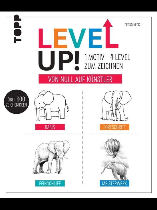 Level up! 1 Motiv - 4 Level zum Zeichnen - cover