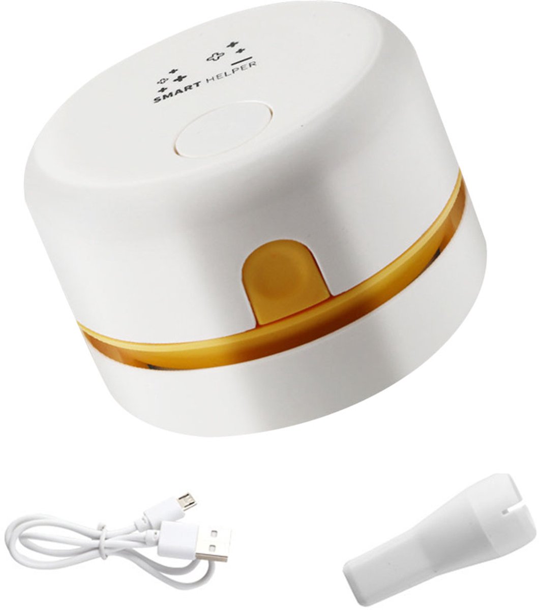 Desktop Stofzuiger - Draagbare Mini - Krachtige Zuigkracht Ruisarm - 1 Stuks - Thuis Kantoor Auto wit
