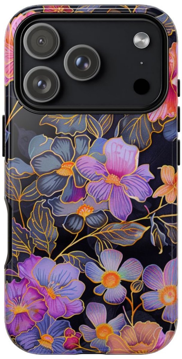Levendig Bloemenpatroon – Telefoonhoesje Geschikt voor iPhone 17 Pro