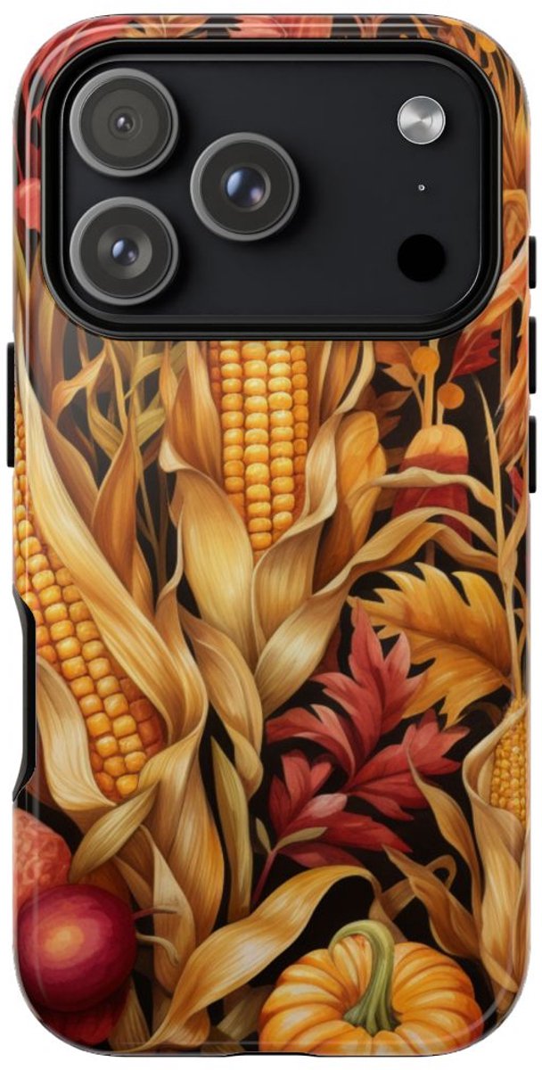 Herfst Oogst Botanisch Patroon – Telefoonhoesje Geschikt voor iPhone 17 Pro