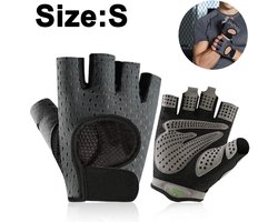 TuseRxln Sport & Fitness Handschoenen - Fitness Handschoenen - Volledige Palmverzegeling Verstelbaar Polsbandje - 1 Paar - Thuis en Sportschool Grijs