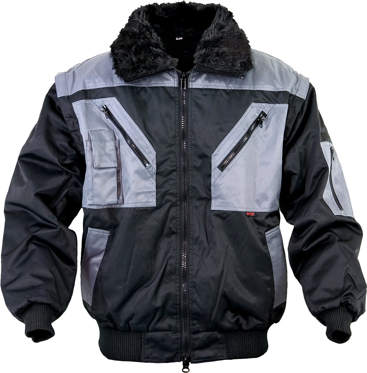 Craftland kleding zwart/grijs pilotenjack