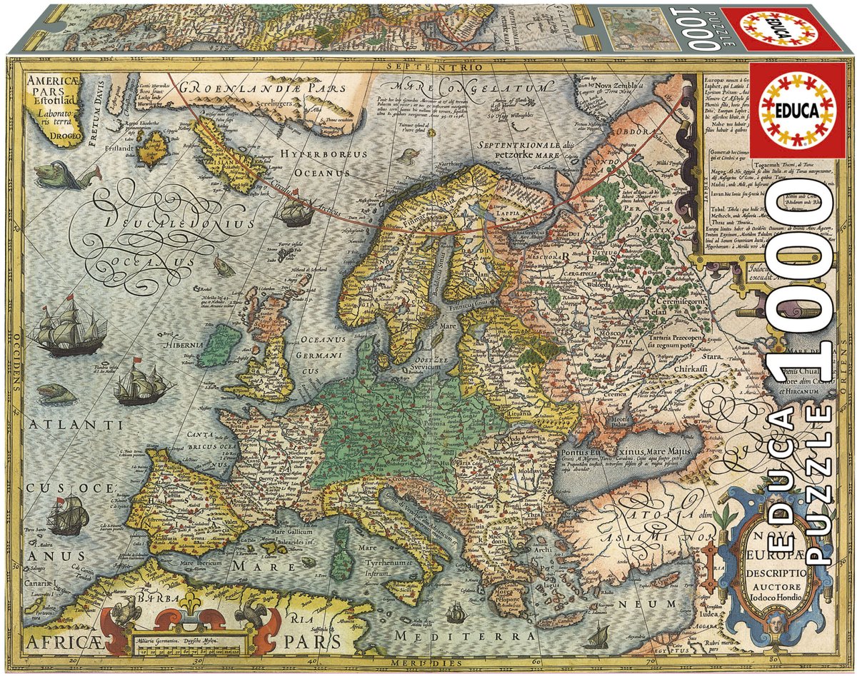 Educa Eudca - puzzel - 1000 stuks - onderdelen plattegrond