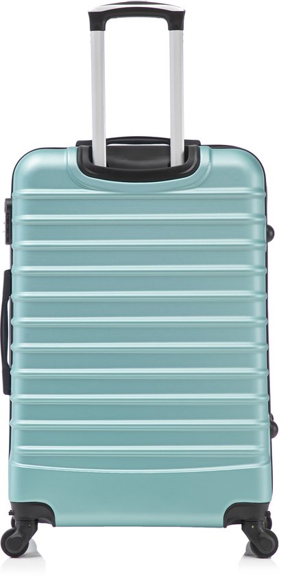 Valise Rome Travelerz taille XL – 95 litres – Bagage en soute – ABS léger – Roues Spinner – Avec serrure à combinaison – Vert clair