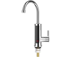 Elektrische Keukenkraan RVS 360º Draaibare Kop Met Temperatuur Display Kokend Water Kraan Snel Warm Water Heetwaterdispenser 220 Volt