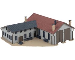 Faller 222106 N Tweepermanente locomotiefloods met werkplaats