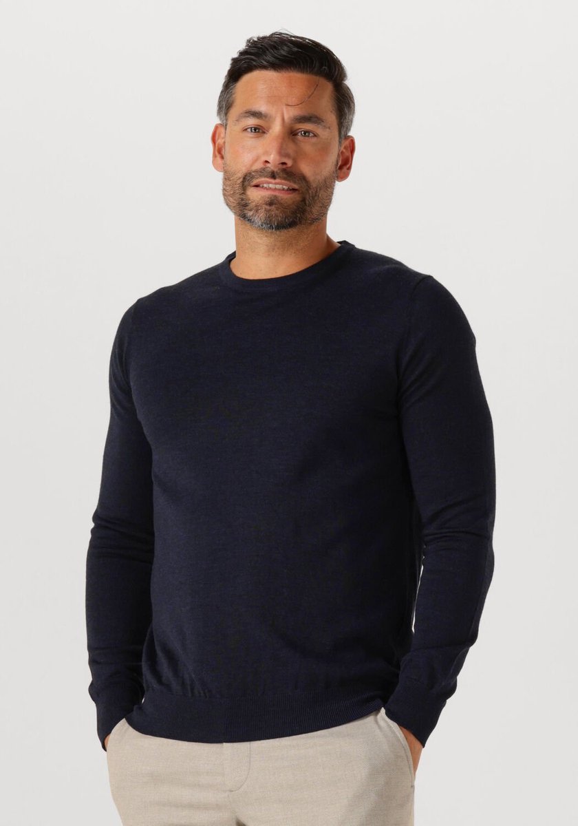 STEFANO LAURAN Crew Truien & Vesten Heren - Sweater - Hoodie - Vest- Donkerblauw - Maat S