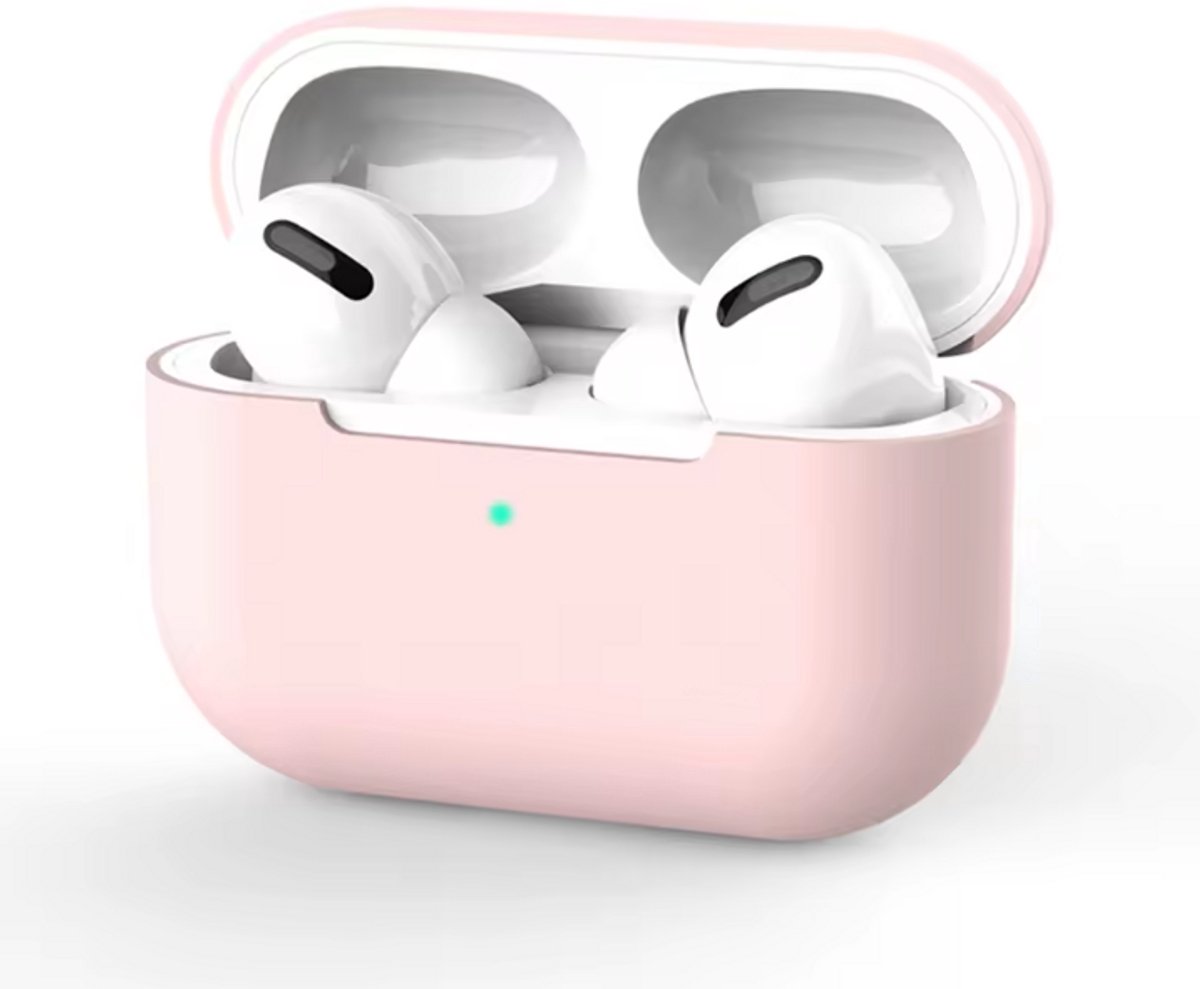 New Age Devi - Premium Siliconen Beschermtas voor Apple Airpods Pro - Roze - Airpods Case - Airpodshoesje - Airpods Hoesje