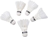 5x Veren badminton shuttles wit Donnay - Badminton accessoires
