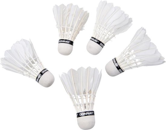 golf regio ophouden 5x Veren badminton shuttles wit Donnay - Badminton accessoires | bol.com