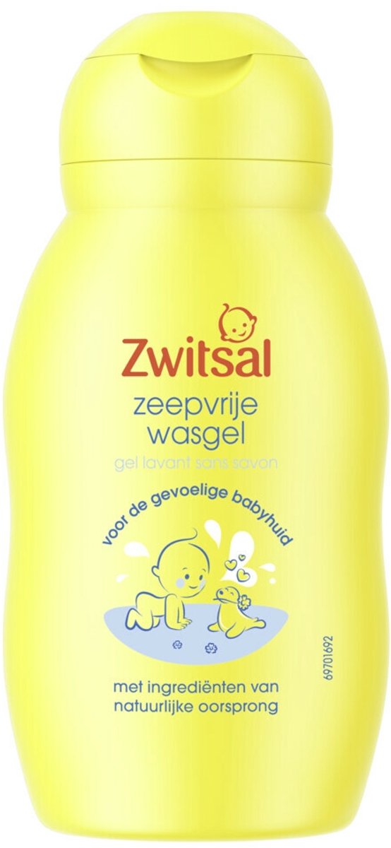 1 x Zwitsal - Wasgel Mini - Zeepvrij & Mild - 75 ml - Reisformaat - Babyhuid Verzorging - Zeepvrij Wasgel - Mild Wasgel - Hypoallergeen Wasgel - Anti-prik Wasgel