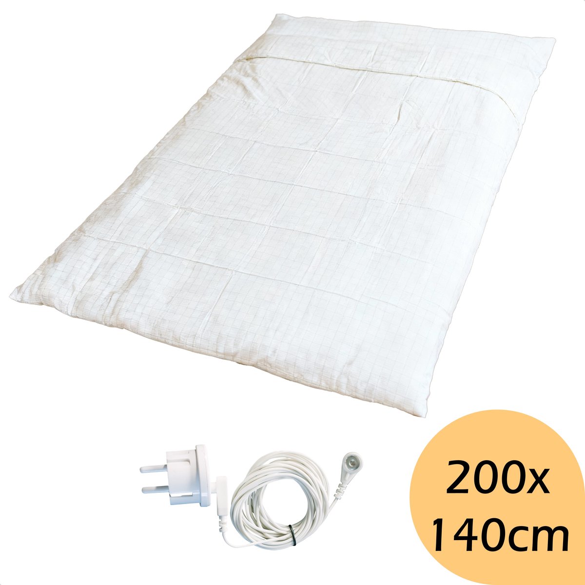 Earthle Earthing Dekbedovertrek - Aardingsdeksbedovertrek - Aardingdeksbedovertrek - Aarden - Aarding - Grounding - Bio Katoen (200x140cm)